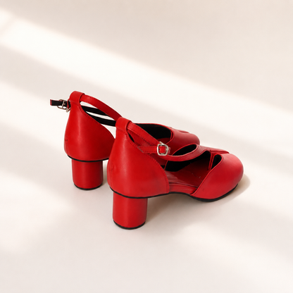 Velune Tabi Heels (Genuine Leather)