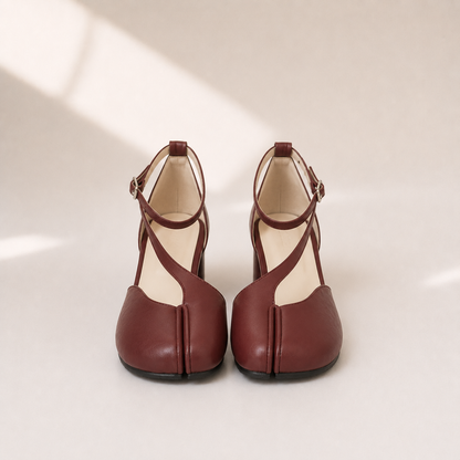 Velune Tabi Heels (Genuine Leather)
