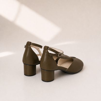Velune Tabi Heels (Genuine Leather)