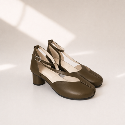 Velune Tabi Heels (Genuine Leather)