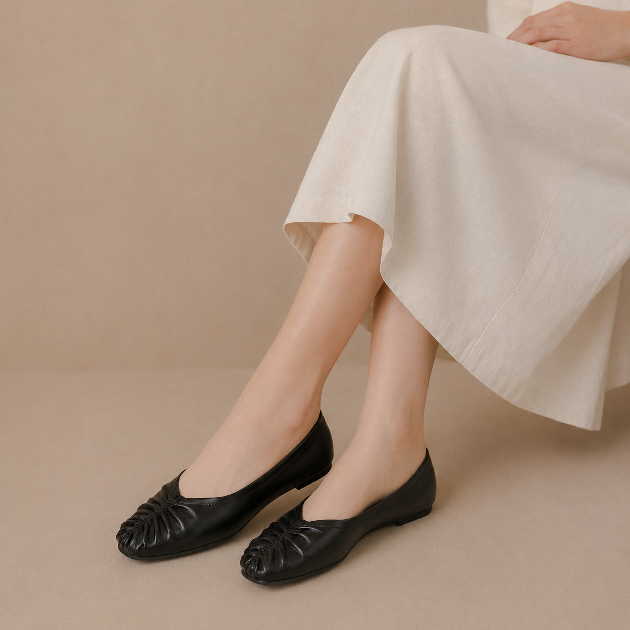 Luna Ruched Flats