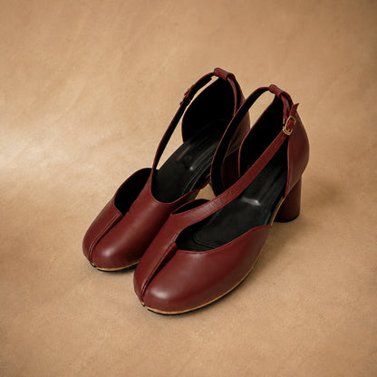 Velune Tabi Heels (Genuine Leather)